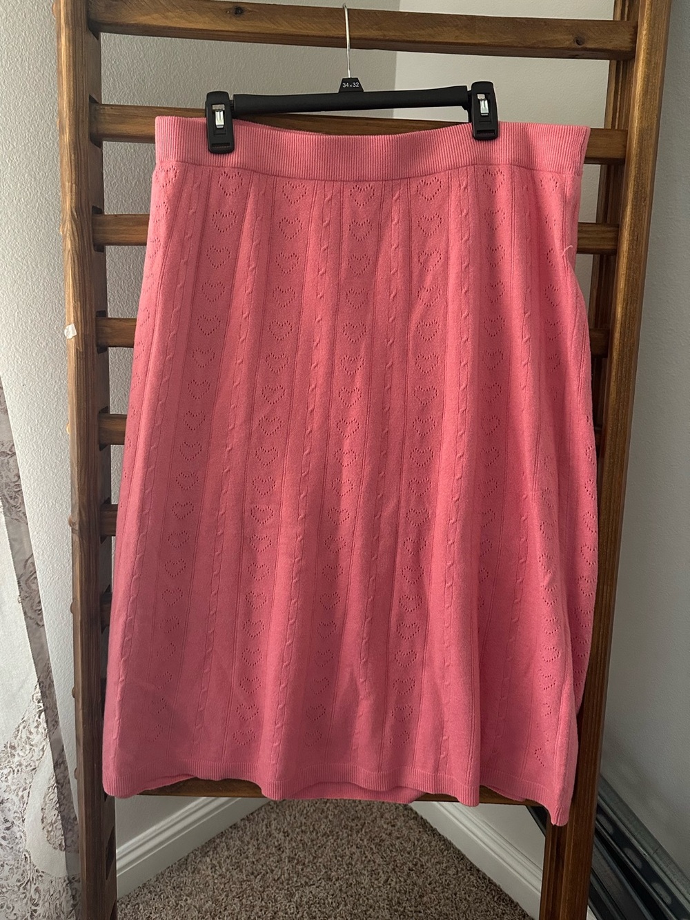 a new day Pink Knit A-Line Skirt